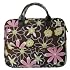 14.1 inch Brown Power of Love Flower Pattern Laptop Notebook Carry Case / Briefcase / Shoulder Messenger Bag