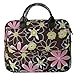 14.1 inch Brown Power of Love Flower Pattern Laptop Notebook Carry Case / Briefcase / Shoulder Messenger Bag