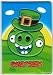 Green Pig w Leprechaun St Patrick hat in Angry Birds iPhone Game App 3D Passport Cover