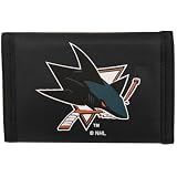 San Jose Sharks Black Nylon Tri-Fold Wallet