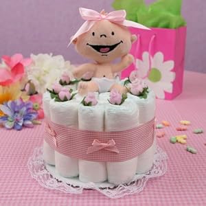 Baby Diaper Cake - Shower Centerpiece or Gift Idea