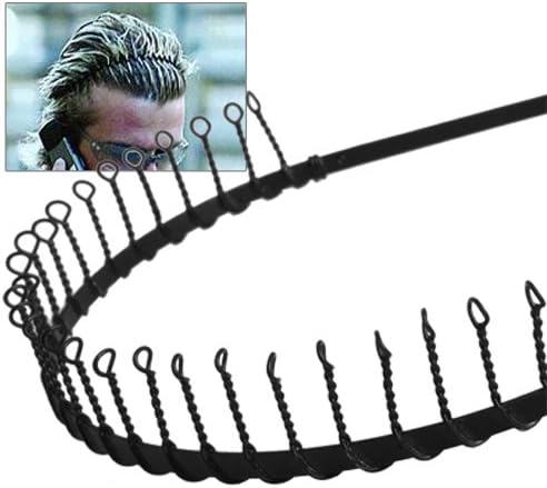 Black Metal Mens Soccer Sports Hair Head Band Headband