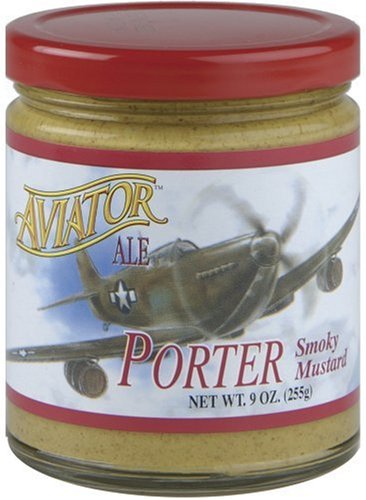 Aviator Ale Mustards Aviator Porter Mustard, 9-Ounce Jars (Pack of 12) by Aviator Ale Mustards