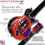 Alecias Swirl 01 Red Skin by WraptorSkinz TM fits Nintendo Wii Guitar Hero  ....