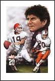 Cleveland Browns - Bernie Kosar Painting - Wood Mounted Poster Print