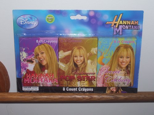 Childrens Toyshop  Toys : Disney Hannah Montana 3 Pack 8 count crayons