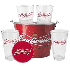 Amazon.com: Boelter Brands Budweiser Gift Bucket Set: Ice Buckets: Kitchen &Amp; Dining
