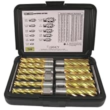 Jancy Slugger Cobalt Steel Annular Cutter Set, TiN Coated, 3/4" Annular Shank, 2" Cut Depth, 7/16" to 1-1/16" Sizes