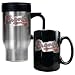 Atlanta Braves MLB Stainless Steel Travel Mug & Black Ceramic Mug Set - Primary Logo