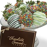 12 Belgian Chocolate Covered Strawberries with Celebration Sprinkles