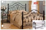 Black metal finish bedroom set
