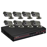 Q-See QC448-811-5 8-Channel Surveillance System with 500 GB Hard Drive and 8 Weatherproof Color Cameras, Black