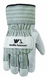 Wells Lamont 4100 Wing Thumb, Reinforced Palm Patch Work Glove with Suede Pearl Cowhide Safety Cuff