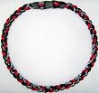 20" Red/Black Titanium Tornado Necklace