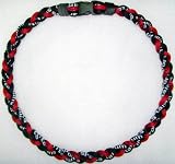 20" Red/Black Titanium Tornado Necklace