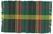 Durable Hand Woven 100% Cotton Colorful Green and Yellow Plaid Placemat 12x18 Inches Set / 6
