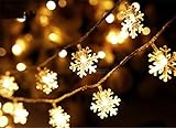 （ヤンググロり）YOGLY イルミネーションライト ストリングライト　LED50 5M 雪の花型 防水 室内室外　ガーデンライト クリスマス ハロウィン 結婚式 パーティー　バレンタインデー プロポー