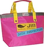 JIBワッペン付トートバッグM　ピンクイエロー　ネーム入れ可の画像