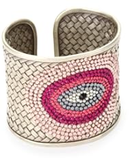 Deanna Hamro Atelier 2" Woven "Lulu" Pave Cuff Bracelet