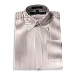 Perry Ellis - Boys Long Sleeve Dress Shirt, White, Burgundy