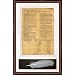 The United States Constitution. High Quality Replica of Historical document. Genuine Parchment & Quill. Framed and Matted