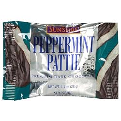 SunSpire Peppermint Pattie Premium Dark Chocolate, 1.4-Ounce Patties (Pack of 12)