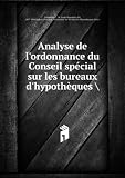 Analyse de l'ordonnance du Conseil spÃ©cial sur les bureaux d'hypothÃšques \ Image du produit