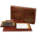 Chinese Go Game Set Leather Box Goban Board and Stones