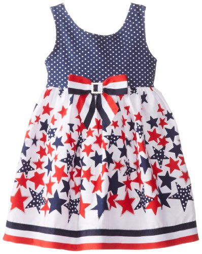 Youngland Little Girls' Star-Print July 4th Dress