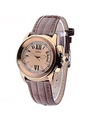 (JULIUS) Womens Quartz Wrist Watch with Date Window & PU Leather Band - Brown SWWM4-183125