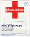 Johnson & Johnson Red Cross Non-Stick Pads, 3 Inch x 4 Inch, 10 Count (Pack of 2)