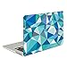 Macbook Case 13 inch Air, GMYLE Hard Case Print Frosted for MacBook Air 13 inch (Model: A1369 and A1466) - Blue Geometric Pattern Rubber Coated Hard Shell Case Cover