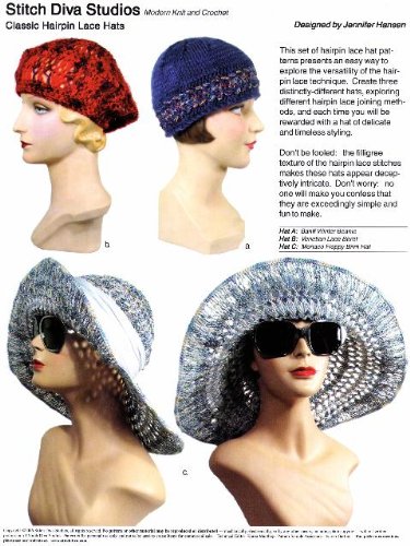 Classic Hairpin Lace Hats Pattern