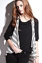 Purple Label - Women's Wednesday Cropped Vest (White/Black)