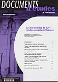 La loi organique de 2001 relative aux lois de finances