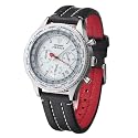 Detomaso Classic Herren-Armbanduhr FIRENZE Chronograph Silber Zifferblatt Leder SL1624C-CH