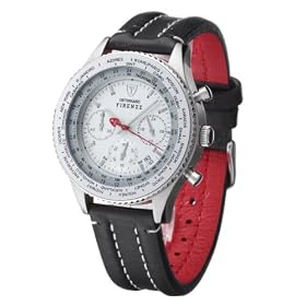 Detomaso Firenze Men's Chronograph Watch SL1624C-CH with Silver Dial and Leather Strap