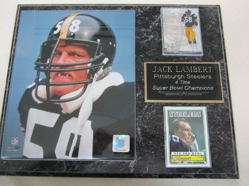 Jack Lambert Pittsburgh Steelers 2 Card Collector Plaque