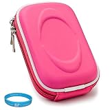 SumacLife Brand Canon PowerShot ELPH 100 HS Camera Case - Pink Magenta + Comapact 3-way Mini Tripod Stand + Universal Camera Screen Protector with Cleaning Cloth + SumacLife TM Wisdom Courage Wristband