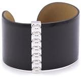 ELLE Charms BlackLeather Amulet Charm Loop Cuf