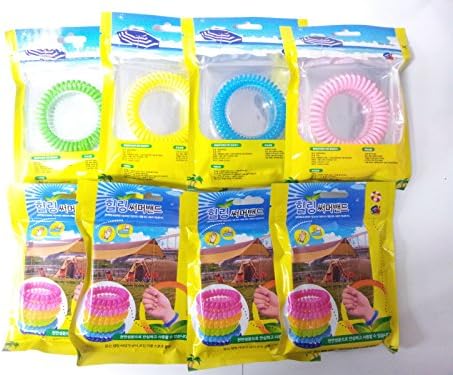 Mosquito Repellent Bracelets Wrist Bands insects fly repeller Waterproof 8 pack Zip Lock Bag -DEET FREE
