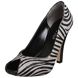  : Nine West Women's Overnout Peep Toe Pump,Grey/Black,10.5 M US