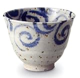 ★ギフト包装承ります★ 水面唐草(青)湯呑【信楽焼 湯呑】