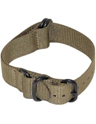 Minuteman Ballistic Nylon NATO Watch Strap - Olive (PVD Buckle) : 22mm 25% of the profit from each strap sold goes to charity.