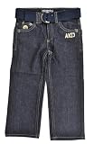 Akademiks Boys Lit Congo Dark Blue Wash W/Belt Straight Fit Jean