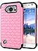 Galaxy S6 Active Case, Cimo [Shockproof] Heavy Duty Shock Absorbing Hybrid Stud Rhinestone Bling Dual Layer Protection Cover for Samsung Galaxy S6 Active (2015) - Pink