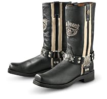 Men's Jack Daniel's&reg; White Striped Harness Boots Black