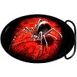 Oval Black Widow Spider Belt Buckle