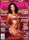 Playboy Magazine (Contents Image) February 2006 Thongs Garters and Girls, Al Franken, Adrianne Curry, Tuscany, Hugh Laurie (Volume 53 Number 2)