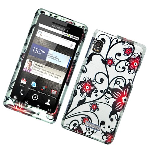 Burgundy Bloom - Motorola Droid 2/Global/Milestone 2 Protector [A955, Verizon Wireless]